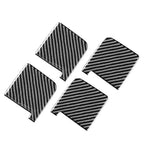 4 x Black Carbon Fiber Door Handle Bowl Covers for Toyota Tundra (2014-2021)