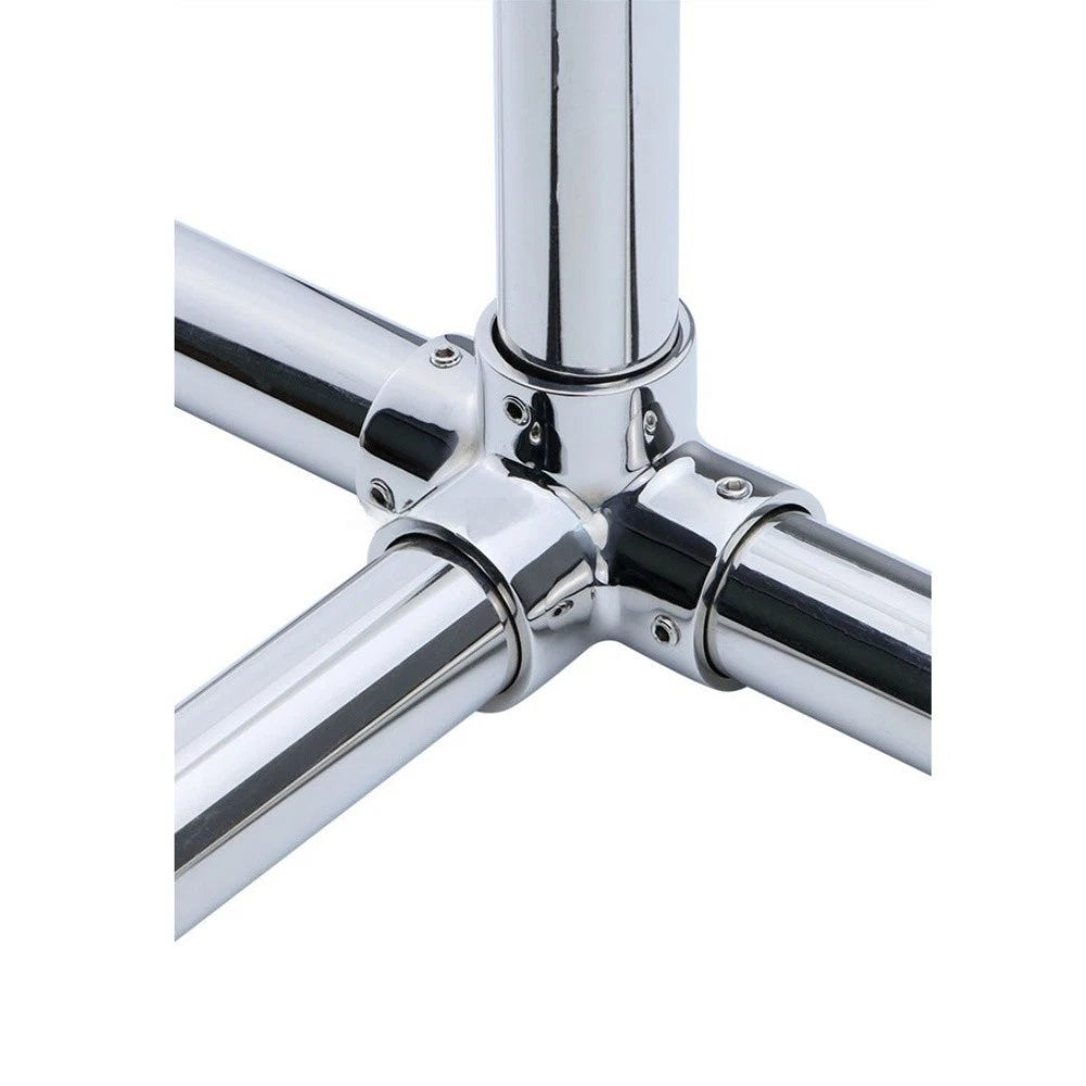 4X 316 Stainless Steel Four Way Pipe Connector for Boat Rail Fitting