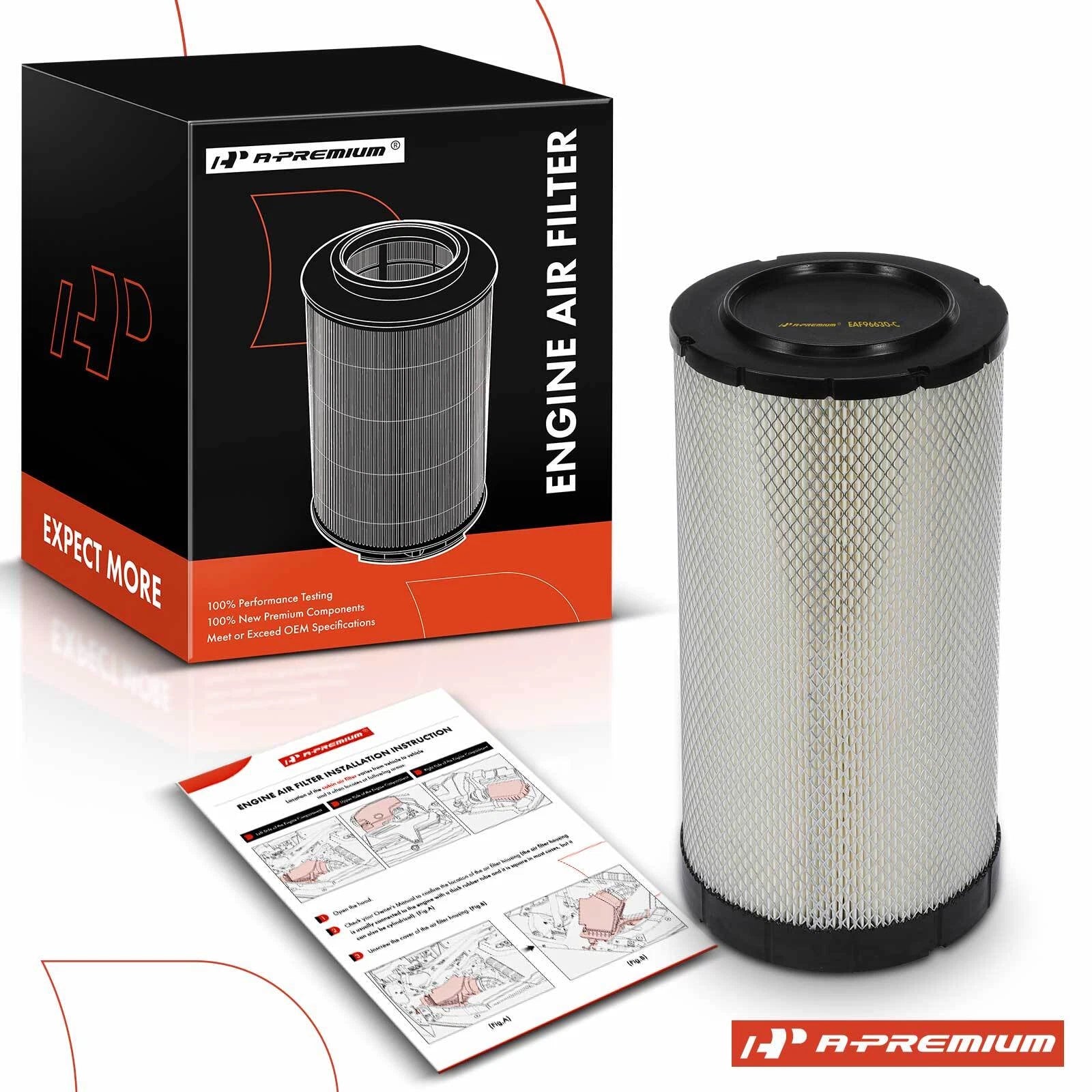 Engine Air Filter for Chevy Kodiak C4500 C5500 GMC Topkick (2003–2009)