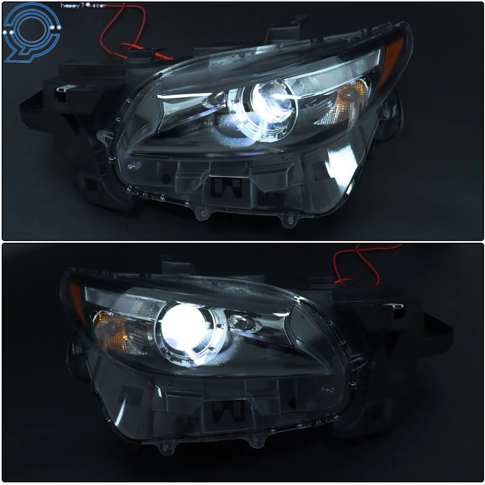 Set of 2 Headlight Replacement for Mazda CX-9 (2016–2023) Halogen LED Housing