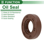 Set of 5 Oil Seals FKM Rubber 22x42x10mm for High Pressure