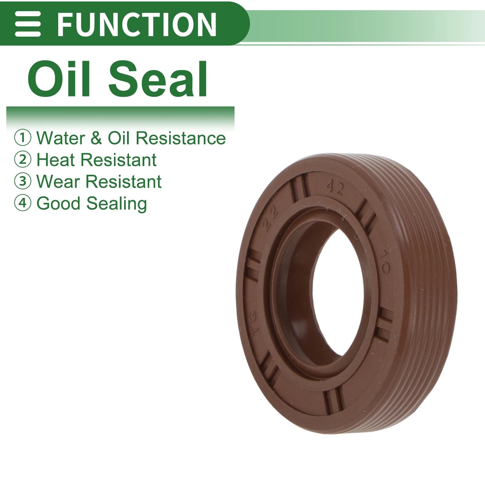 Set of 5 Oil Seals FKM Rubber 22x42x10mm for High Pressure