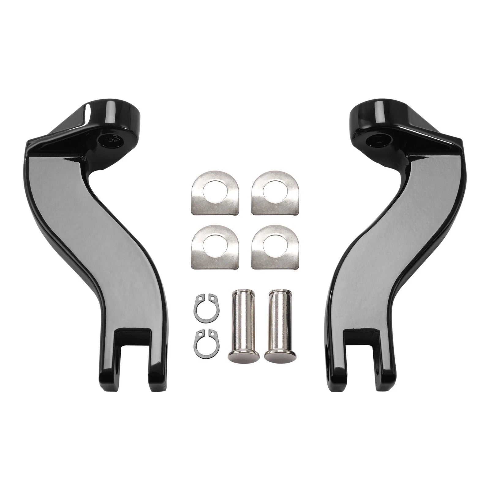 Rear Passenger Foot Peg Mounting for Harley Touring (1993–2025) Black/Chrome