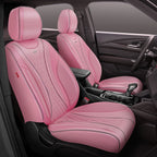 Set of 2 Diamond Stitch Mesh Fabric Front Seat Covers for Universal Fit