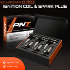 6X Ignition Coil & Spark Plug Pack for Cadillac GMC Chevy Buick 3.0L (2004–2011) PNT UF569