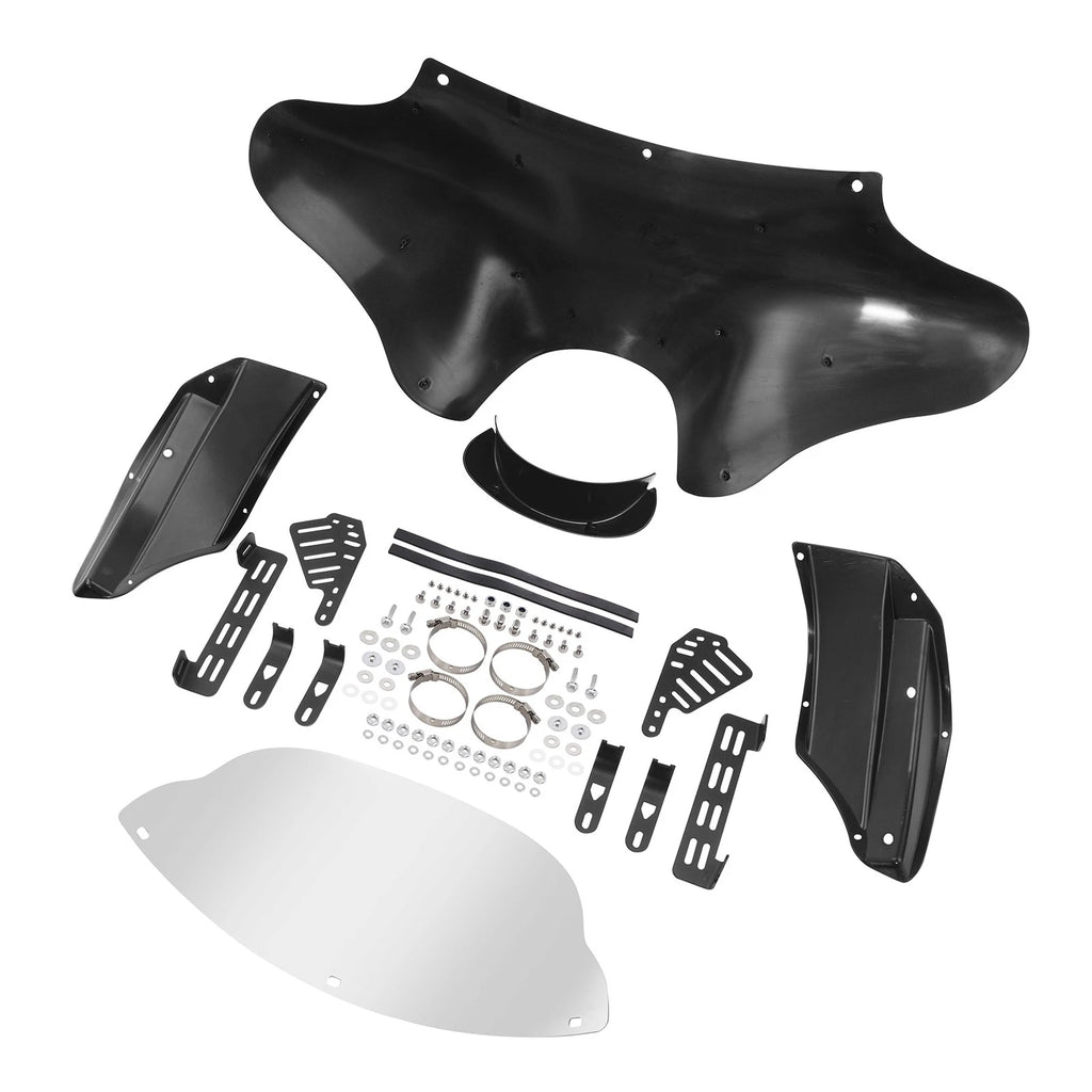 Vivid Black Front Outer Batwing Fairing for Suzuki VL800K1 (2001–2004)