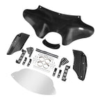Vivid Black Front Outer Batwing Fairing for Suzuki VL800K1 (2001–2004)