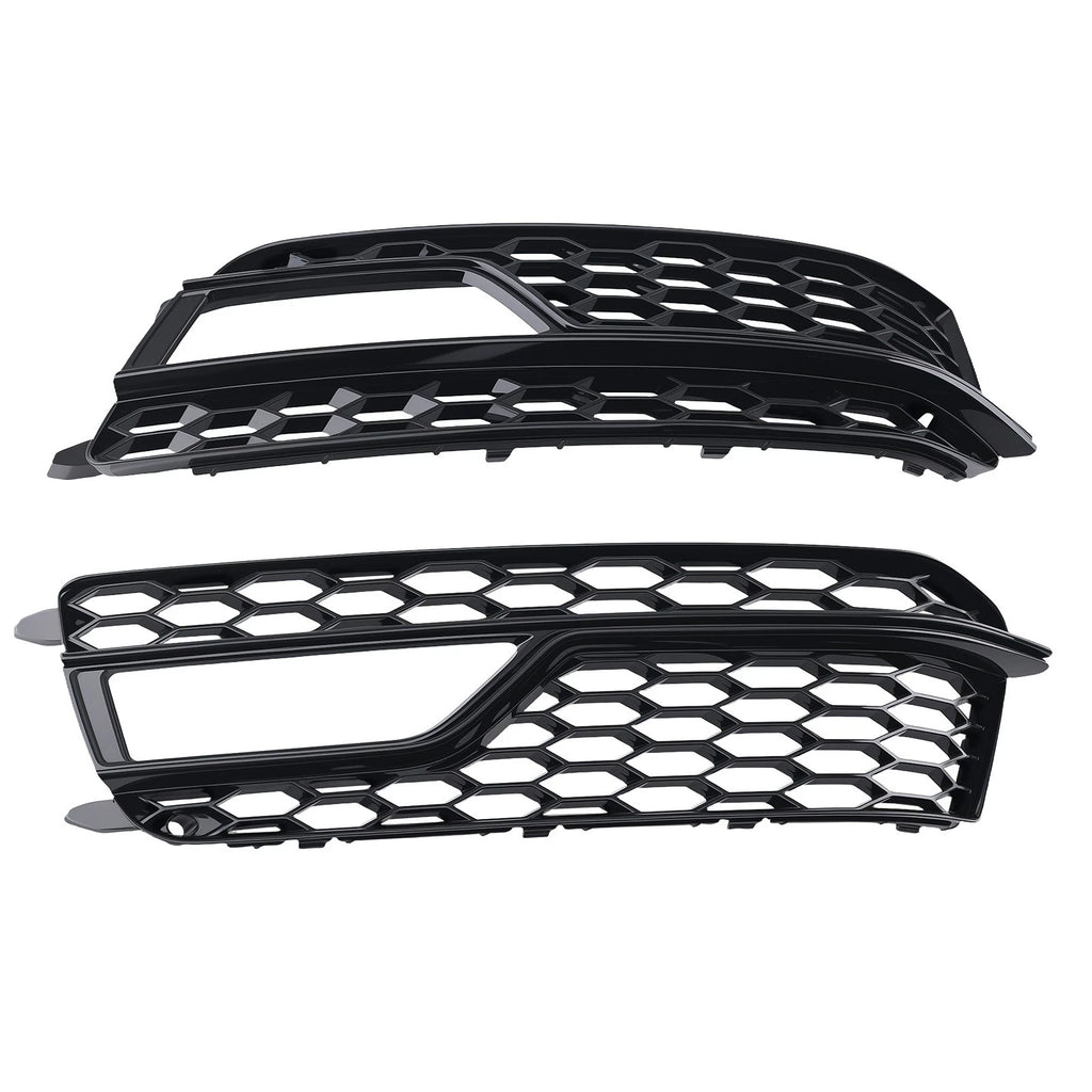 Set of 2 Front Bumper Fog Lamp Grille Covers for Audi A5 S-line S5 (2013–2017)