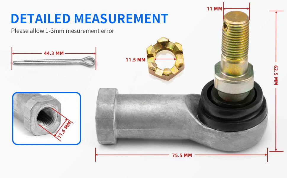 Tie Rod End Kit Left & Right for Honda TRX300 Fourtrax (1988–2000)