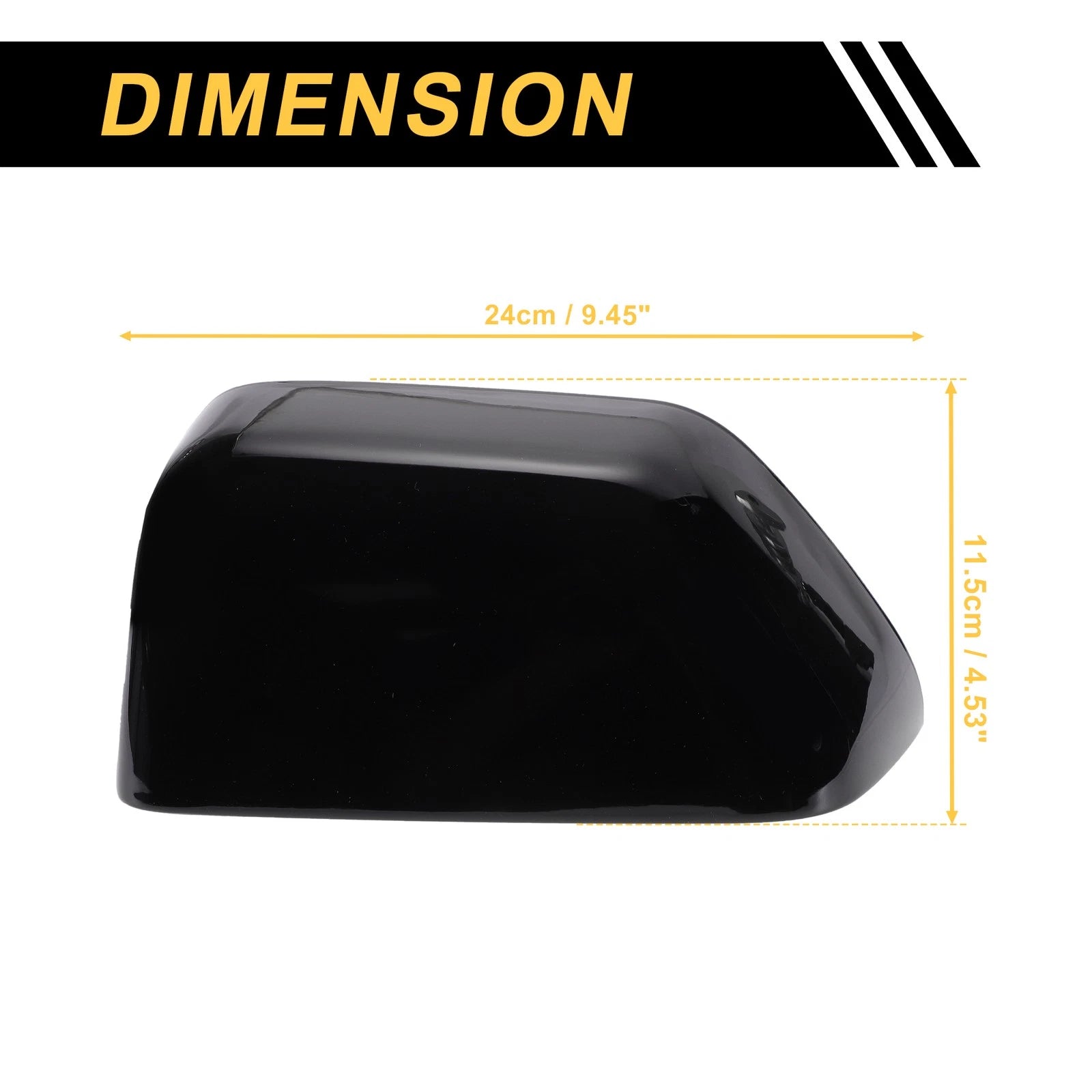 Left Side Mirror Cover Cap Gloss Black for Ford F-250 F-350 F-450 F-550 (2017–2022)