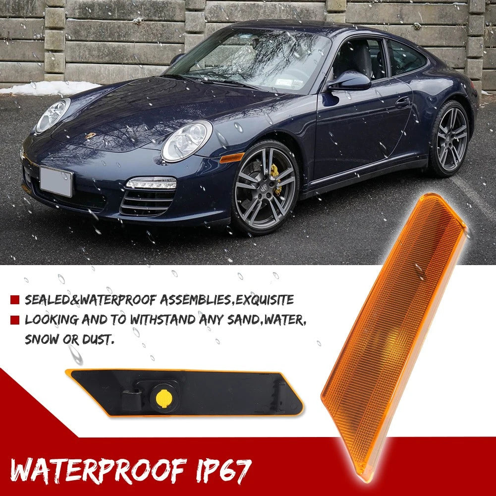 Amber Front Fender Side Marker Light for Porsche 911 997 Cayman Boxster