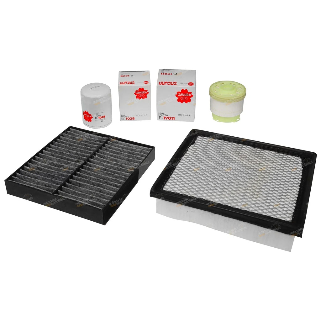 Oil Air Fuel Cabin Filter Kit for Mitsubishi Triton MQ 2.4L 4N15 Diesel