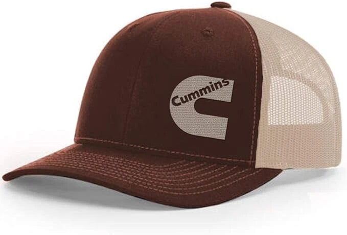 Cummins Snapback Trucker Hat 112 for Trucks (Brown/Khaki)
