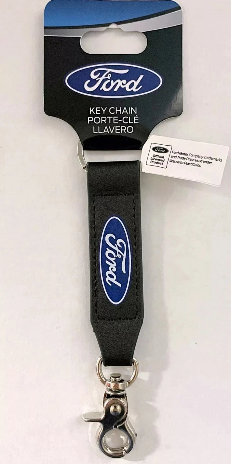 Ford Key Chain Blue Oval Fob Strap Zipper Pull (Licensed)