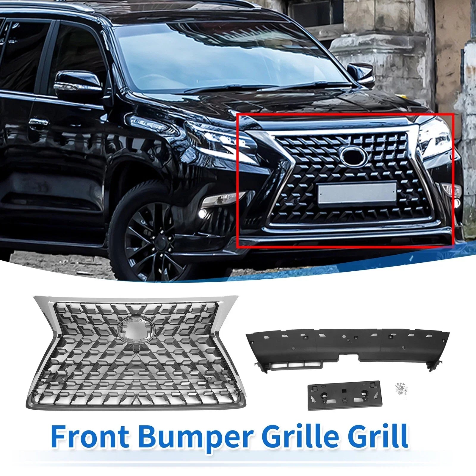 Front Hood Bumper Grille for Lexus GX460 F-Sport (2021)