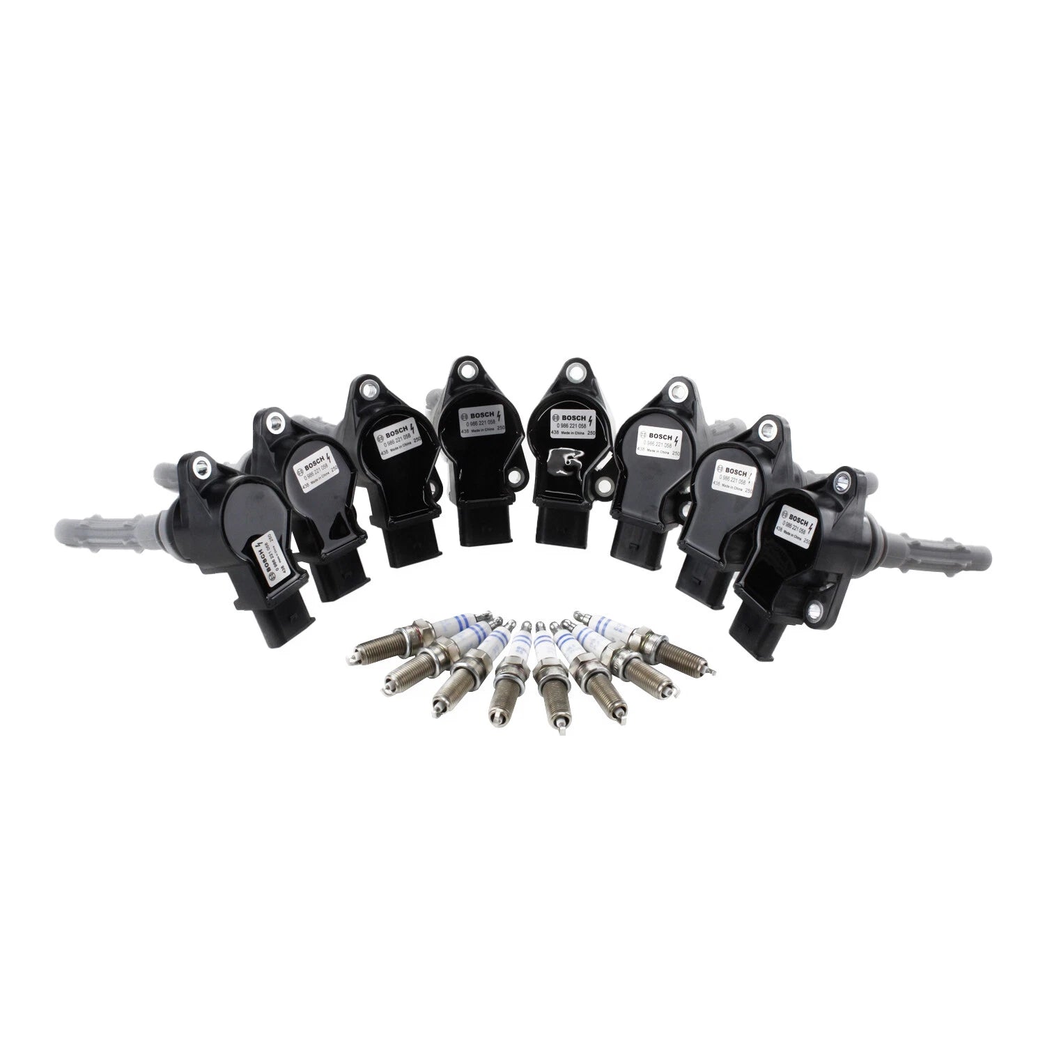 Set of 8 Ignition Coils & 8 Platinum Spark Plugs for Mercedes C216 W221