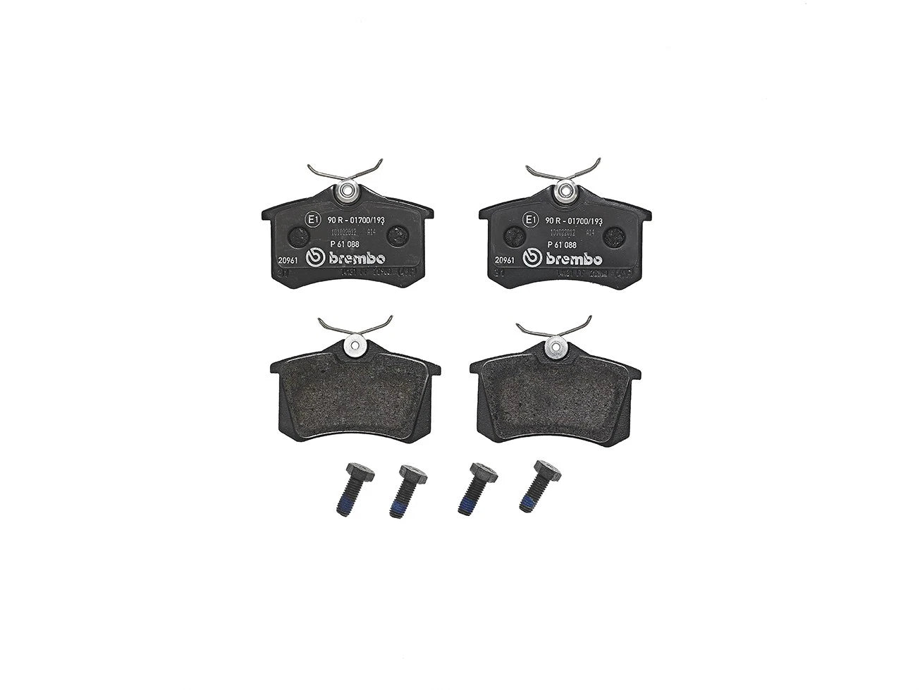 Brembo Rear Low Met Brake Pad Set for Audi A8 Quattro VW Golf Jetta Passat