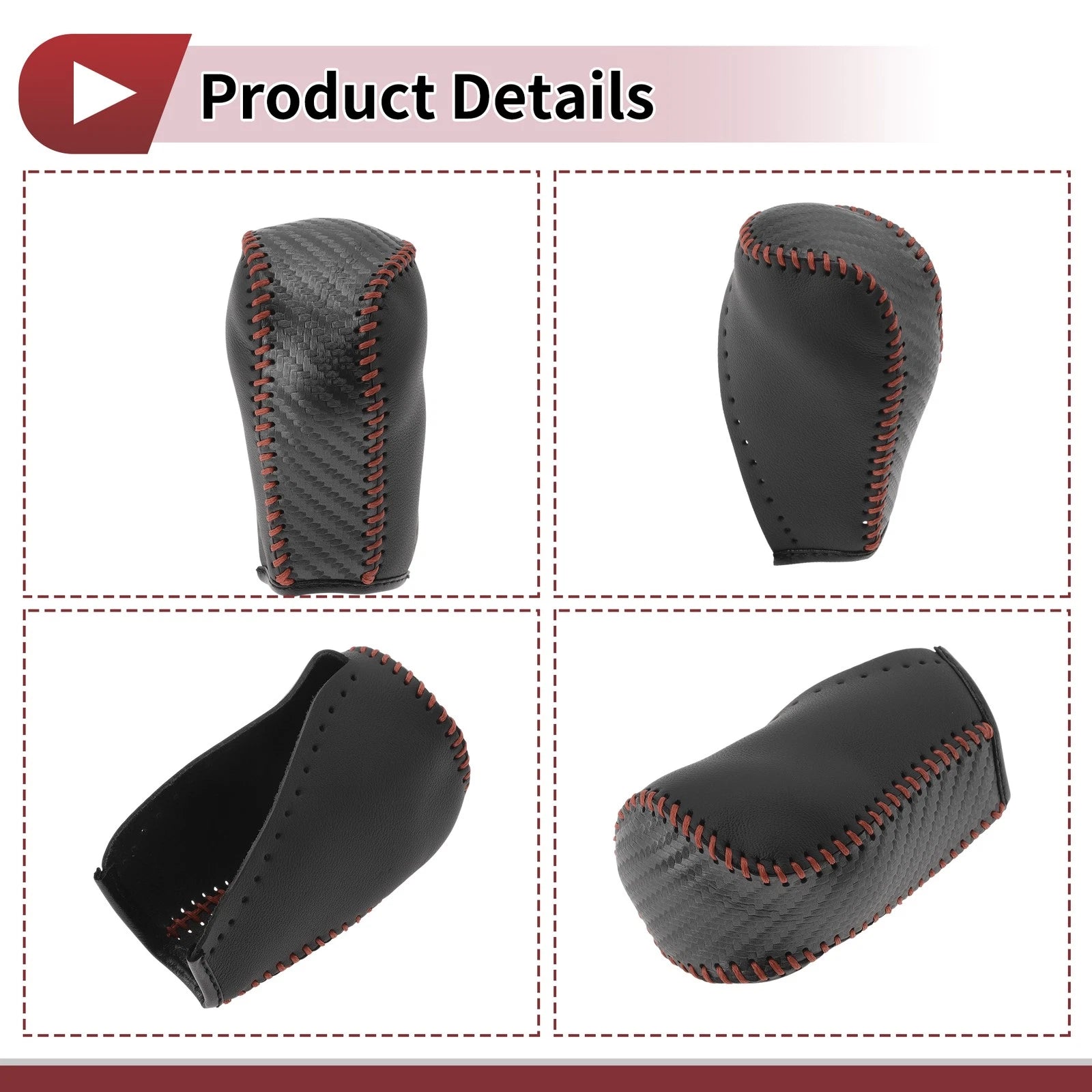 Gear Shift Knob Cover for Toyota Corolla (2014–2018) Brown Faux Leather