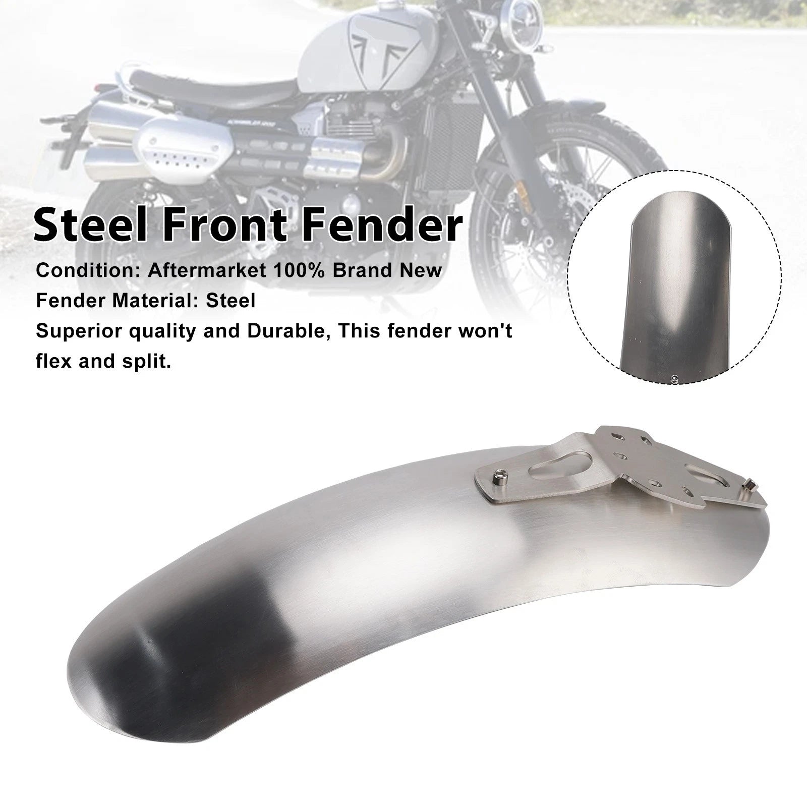 Steel Front Fender Mudguard for Scrambler 1200X 1200XC 1200XE (2019–2025)