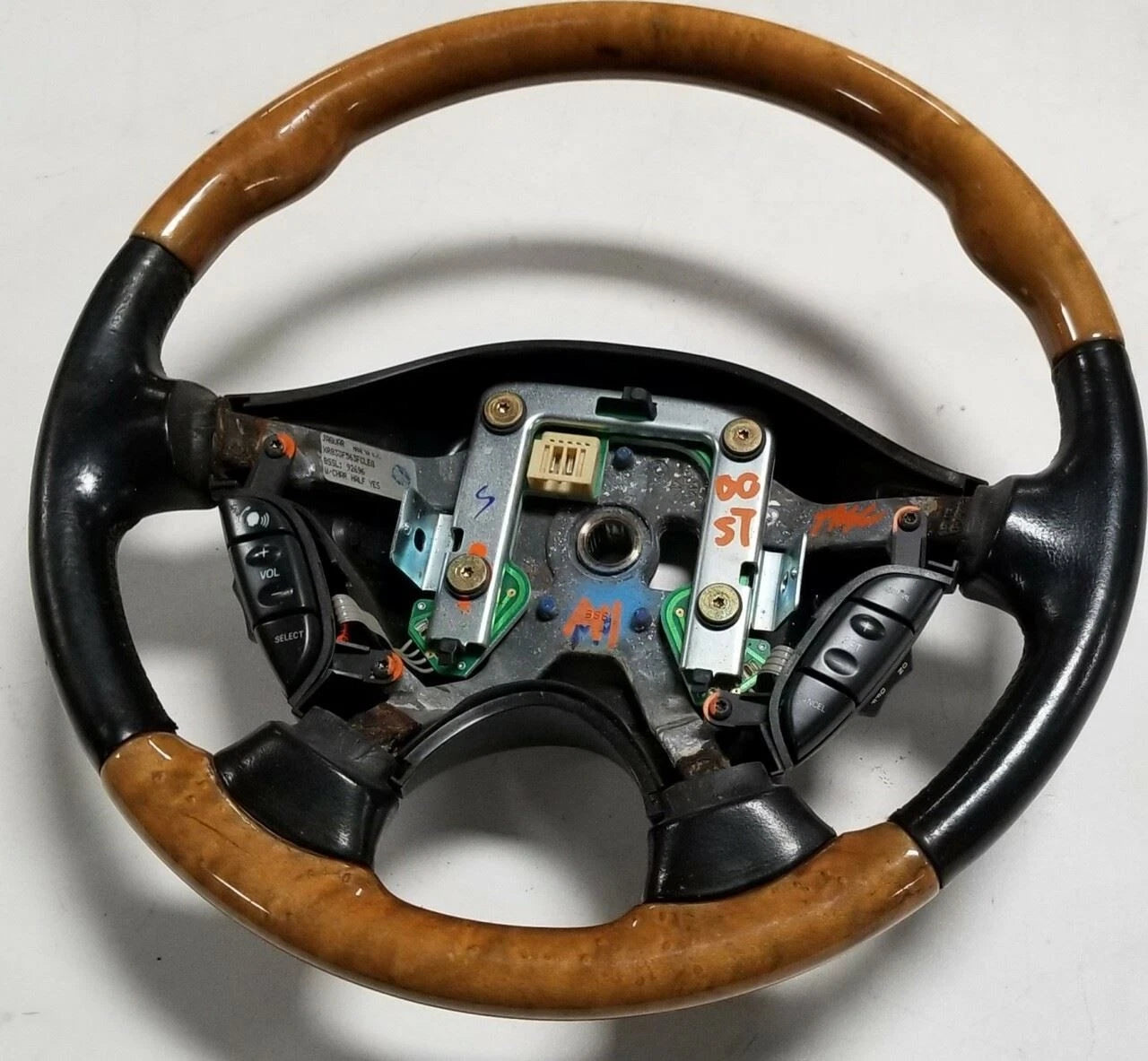 Steering Wheel with Wood Accent for Jaguar S-Type (2000–2002) XR83-3F563-FC