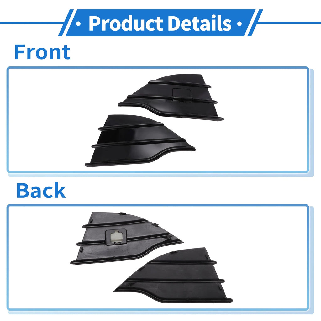 Fog Light Grill No.CJ5Z17E811BA for Ford Escape (2013–2016) Glossy Black 1 Pair