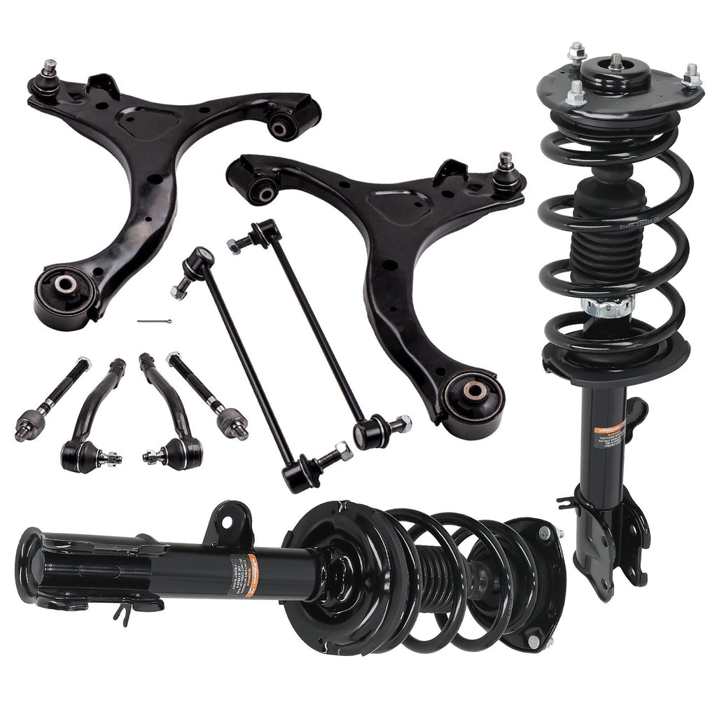 10PCS Suspension Kit Front Struts w/ Control Arms for Kia Sorento (2011–2013)
