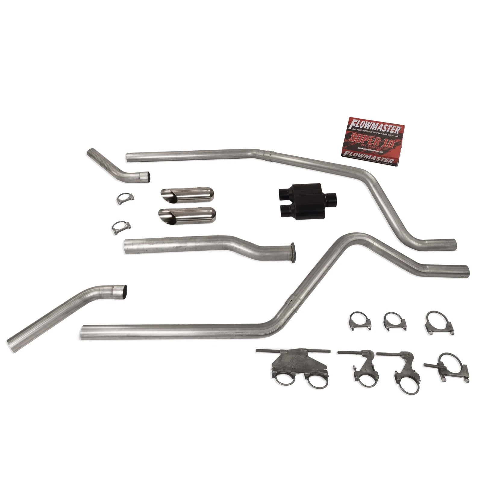 2.5" Dual Exhaust for Dodge Ram 1500 (2019–2025) Flowmaster Super 10 SC T Cnr E