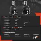 2X Front Lower Ball Joint Kit for Ford Fiesta (2011–2019) EcoSport