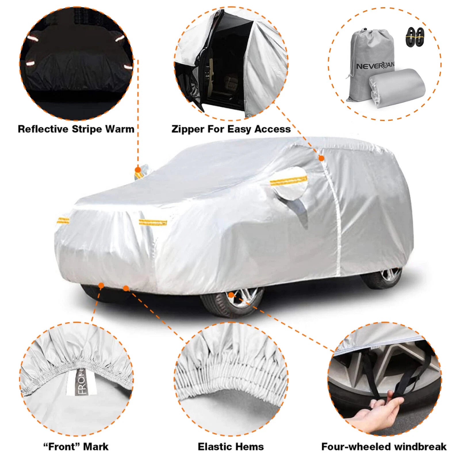 Large SUV Car Cover for Honda CR-V (2017–2022) - Outdoor Rain Dust UV Resistant
