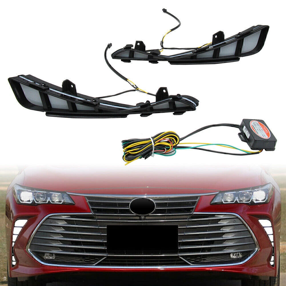 2X LED Daytime Running Lights DRL Dual Color for Toyota Avalon (2019–2020)
