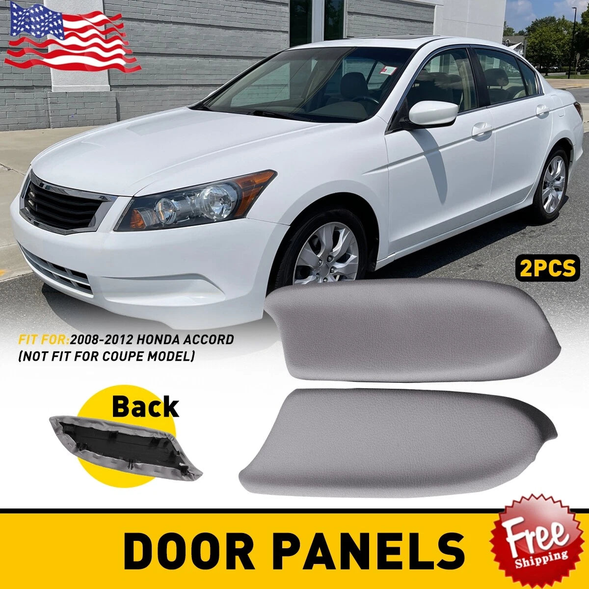 Leather Front Door Panel Armrest Cover for Honda Accord (2008â2012)