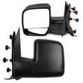 Set of 2 Black Power Manual Mirrors for Ford Econoline (2003–2014)