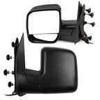 Set of 2 Black Power Manual Mirrors for Ford Econoline (2003–2014)