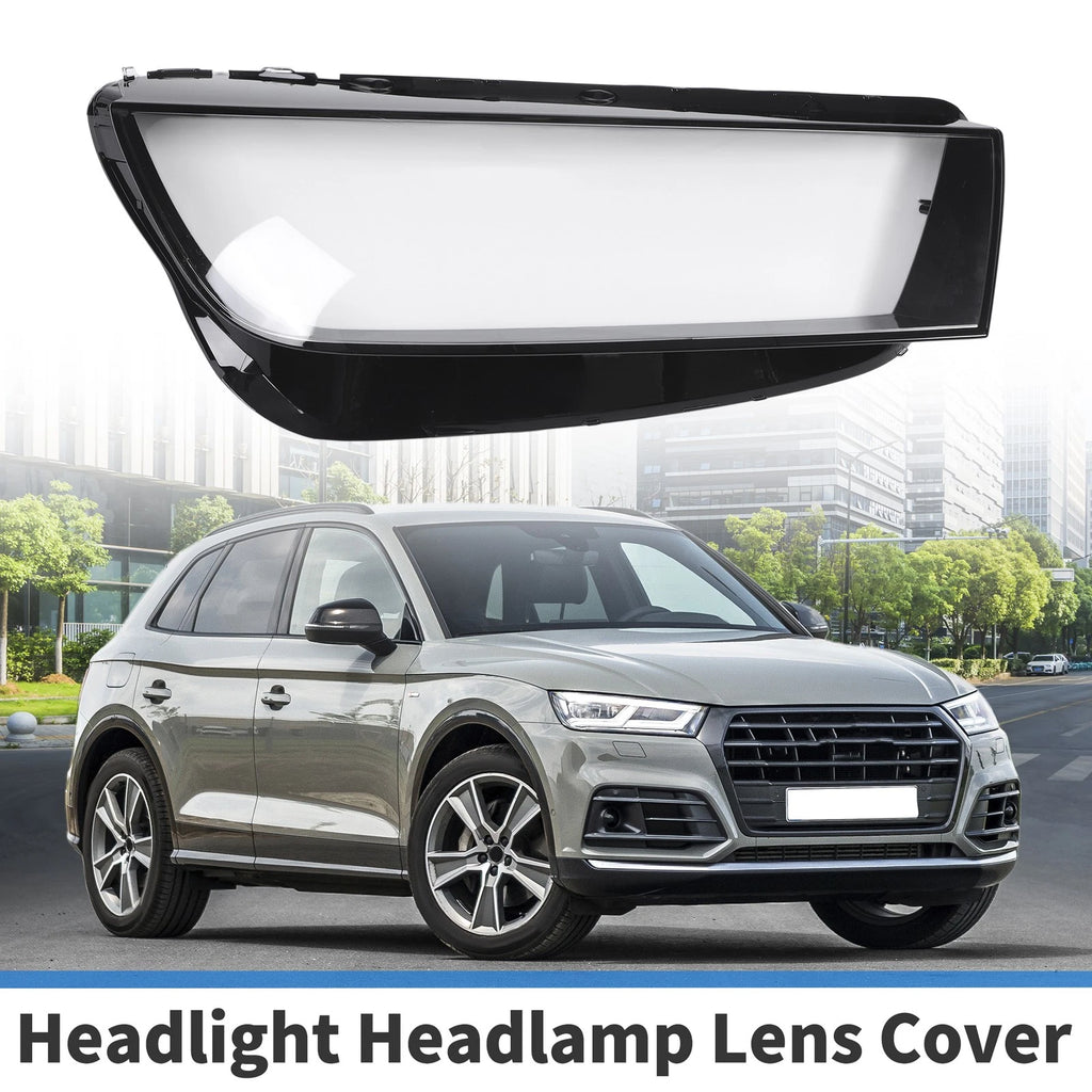 1 Pc Headlight Lens Cover for Audi Q5 (2018–2020) Black