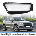 1 Pc Headlight Lens Cover for Audi Q5 (2018–2020) Black