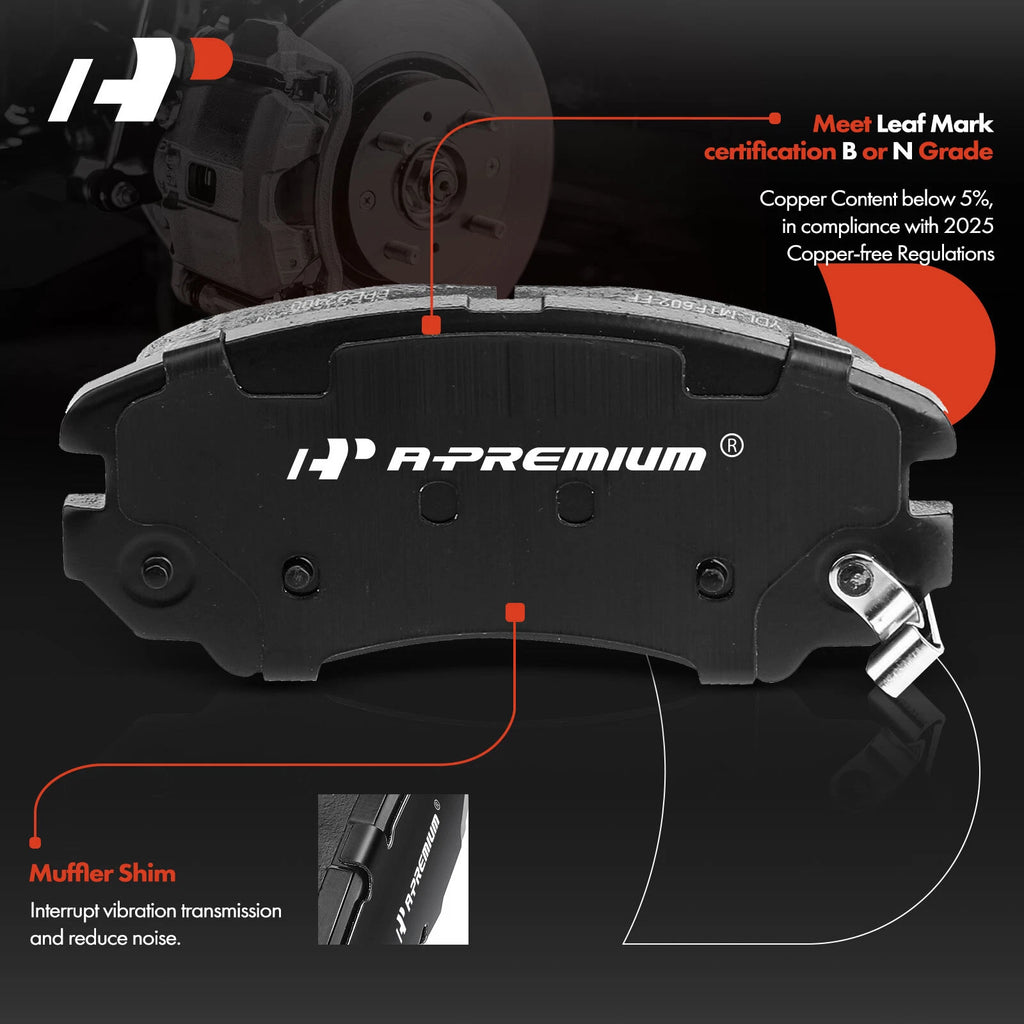 Pair of Rotors & Ceramic Pads with Calipers for Hyundai Tiburon Sonata