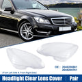 Pair Headlight Clear Lens Cover for Mercedes Benz C-Class W204 (2007–2014) No.2048208861