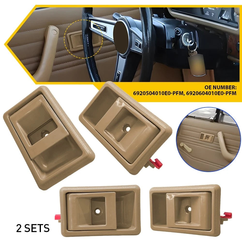 Set of 4 Interior Door Handles for Toyota 4Runner (1990–1995) Tacoma (1995–2000)