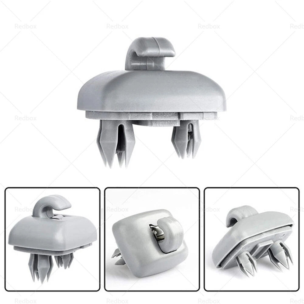 2X Sun Visor Clip Holder Hook for Audi A3 A4 Q3 Q5 TT (2010–2020) Grey