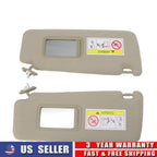 Set of 2 Beige Side Sun Visors w/ Mirror for Lexus GX460 (2010–2023)