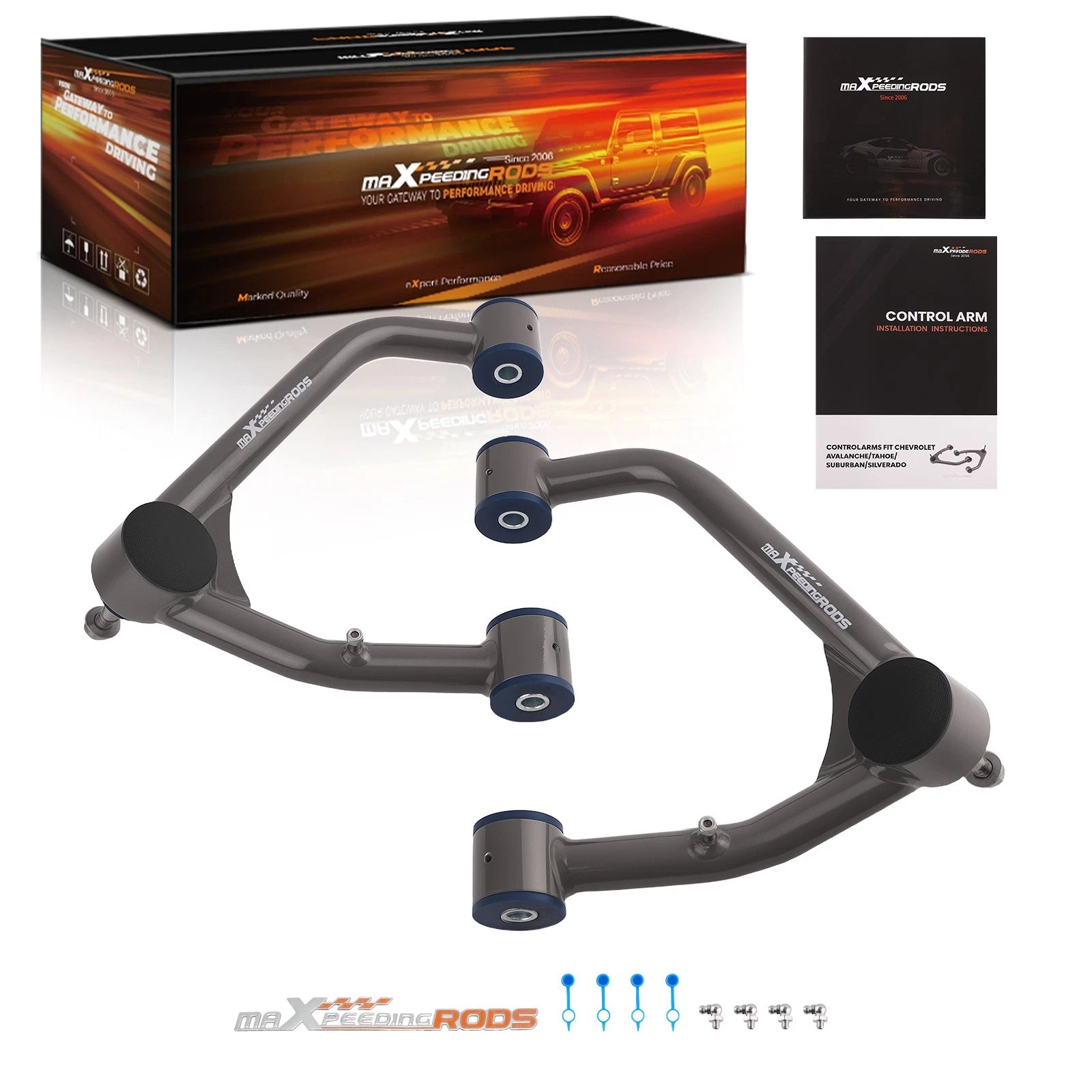 Front Upper Control Arms for Chevy Silverado Sierra 1500 (2007–2018) 2"-4" Lift