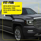 Set of 4 Chrome Window Pillar Post Covers for Chevy Silverado GMC Sierra (2014–2018)
