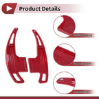 Set of 2 Red Plastic Steering Wheel Paddles for Ford Mustang (2015–2023)