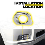 Set of 2 Fog Lamp Covers Bezels for Toyota 4Runner (2010–2013) LH+RH