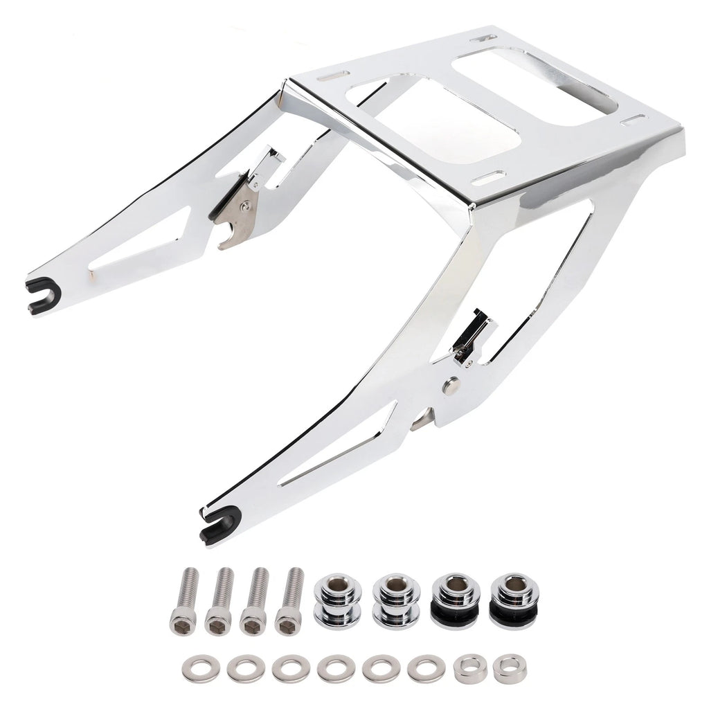 2X Detachable Tour Pack Mounting Rack Chrome for M8 Low Rider S/ST (2018–2025)
