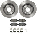 Akebono ProACT Rear Brake Kit 281mm Disc Rotors & Ceramic Pads for Mazda CX-3 (2016–2021)