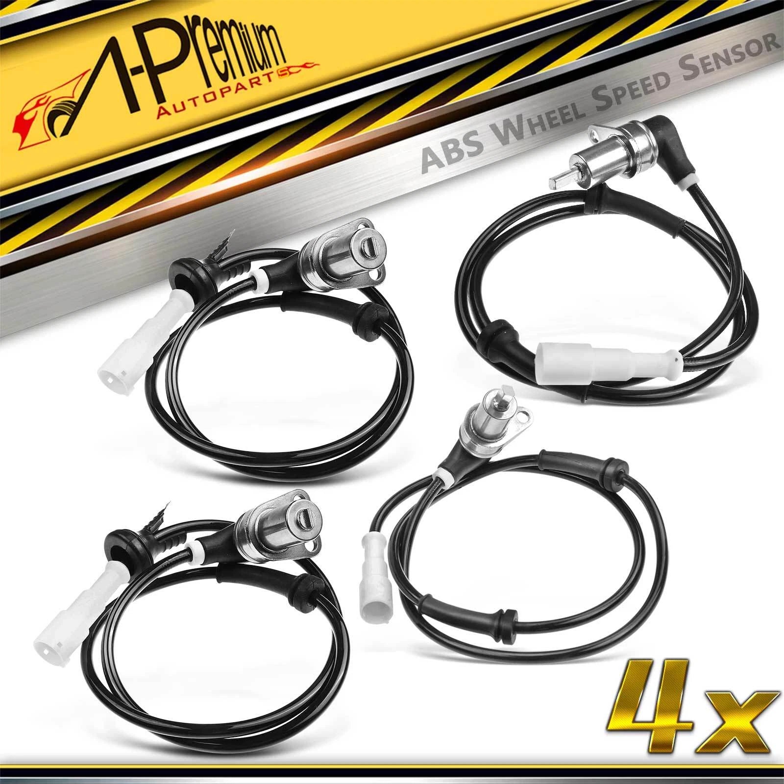 Set of 4 ABS Wheel Speed Sensors for BMW 318i 325 325E 325i M3