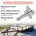 2 Pack E-Z Lube Spindles with Brake Flange for 3500 lb Axle