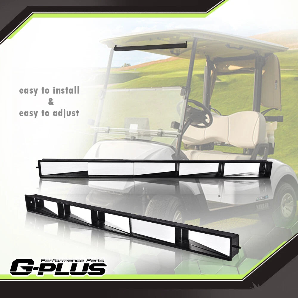 Set of 2 Black 5-Panel Rear View Mirrors for EZGO Club Car Yamaha Golf Carts