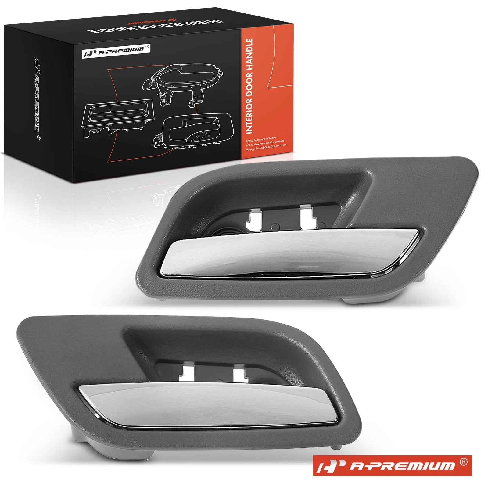 2X Rear Chrome Interior Door Handles for Chevy Tahoe GMC Cadillac (2000–2023)